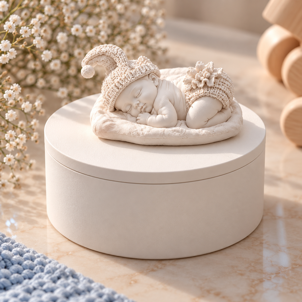Handmade Sleeping Baby Keepsake Box