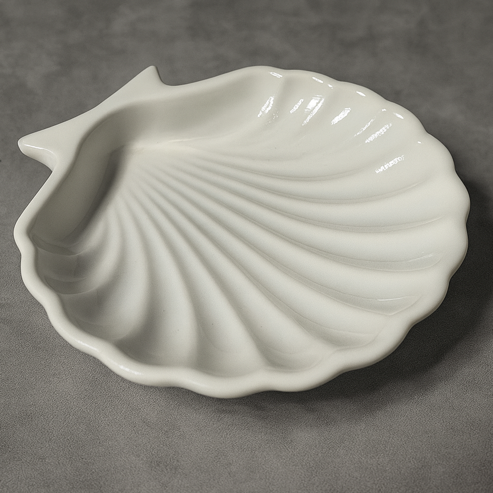 Shell-Shaped Ceramic Dish