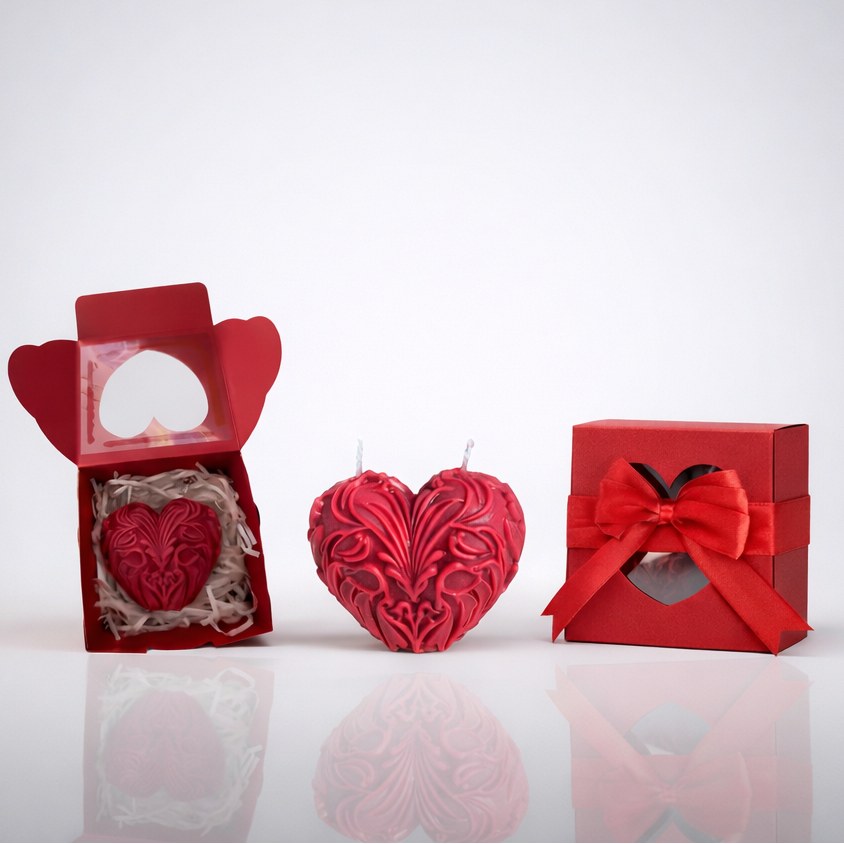 Valentine’s Heart Candle – Gift Boxed