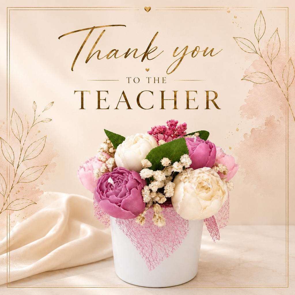 Teacher & Tutor Gift - white vessel