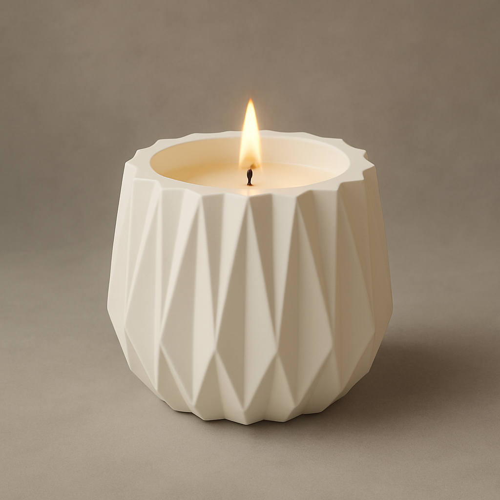 Origami Glow Candle – White