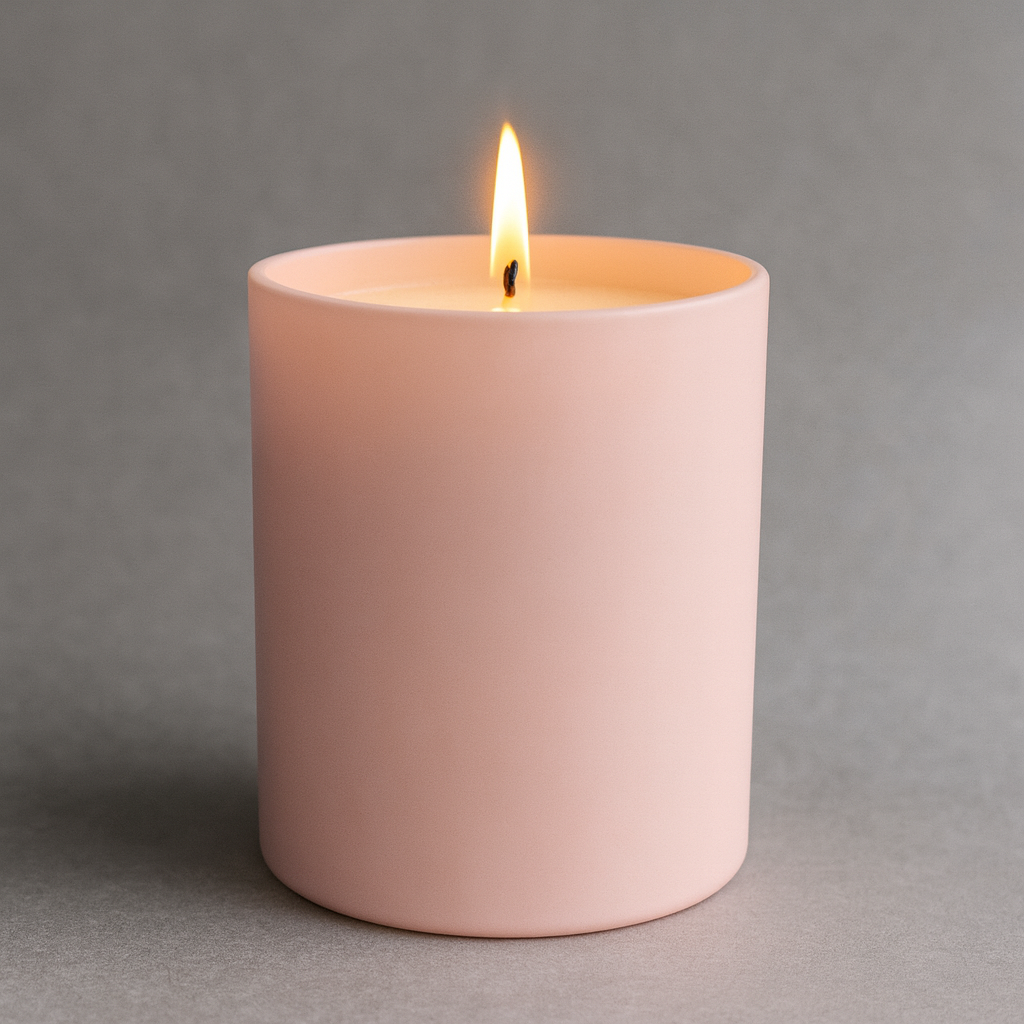 Matte Pink Glass Candle - 30cl