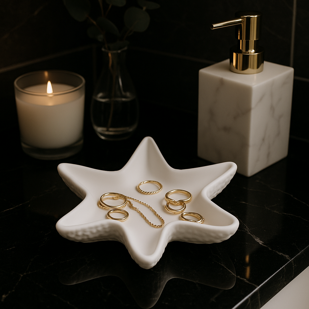 Handmade Eco-Ceramic Starfish Jewellery Dish