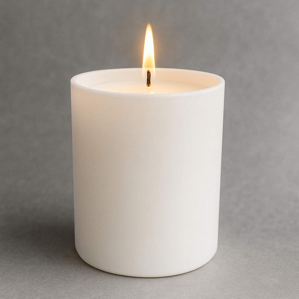 Matte White Glass Candle – 30cl