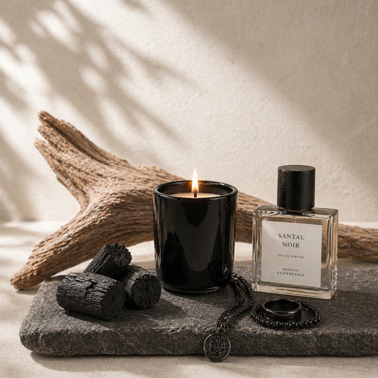 Black Gloss Glass Candle – 20cl