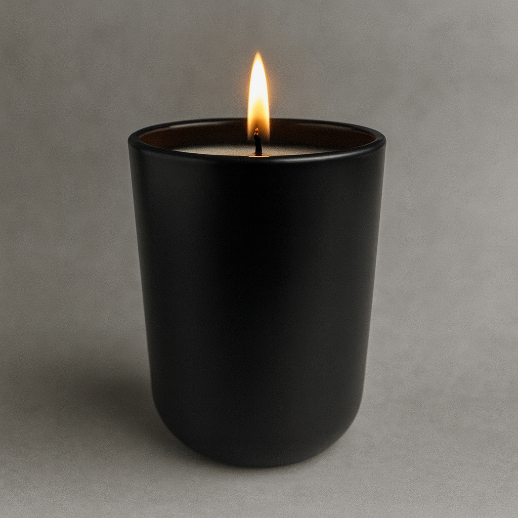 Glass Matte Black Candle – 20cl
