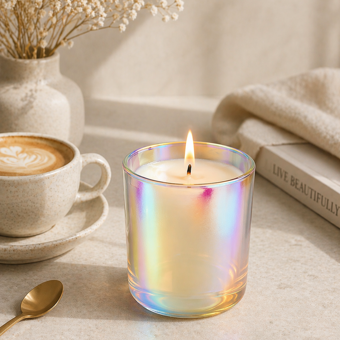 Iridescent Glass Candle - 20cl