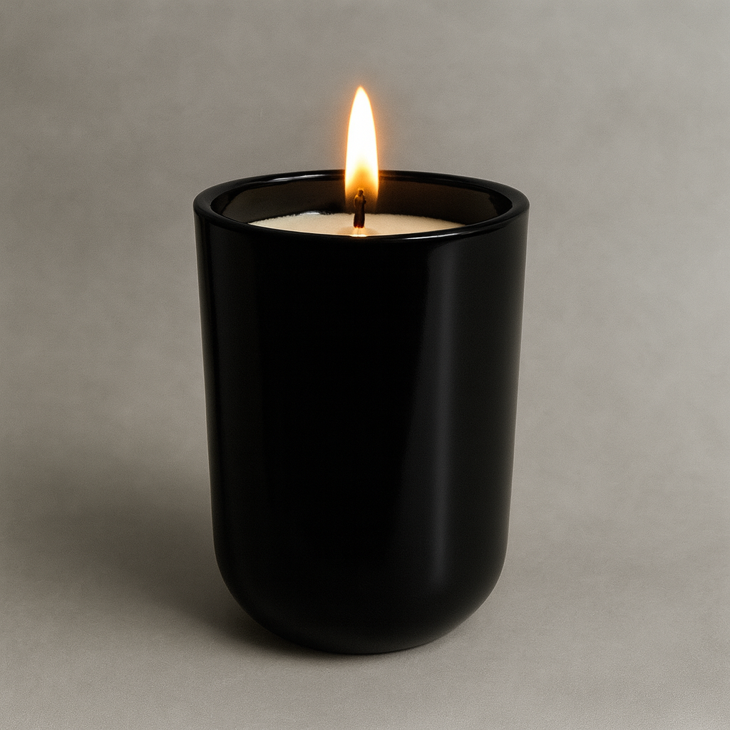 Black Gloss Glass Candle – 20cl