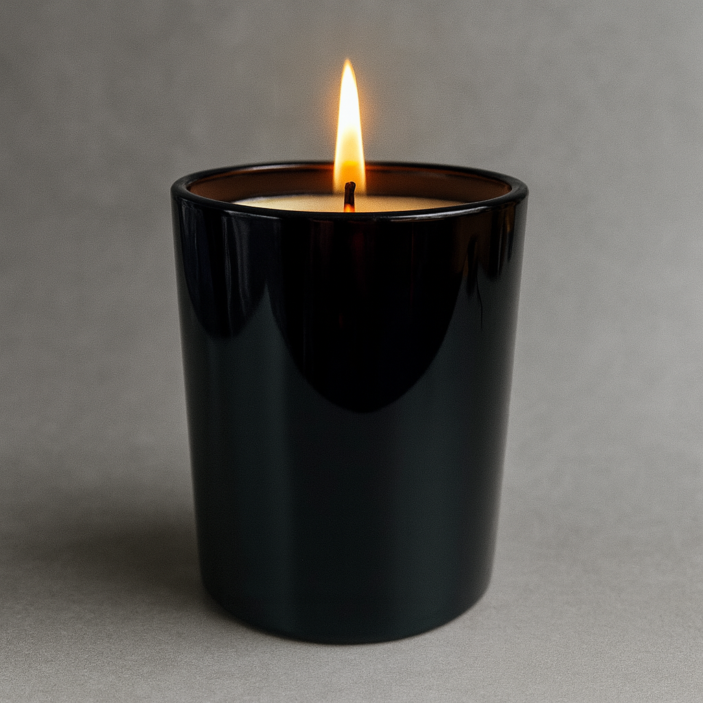 Black Gloss Glass Candle 30cl