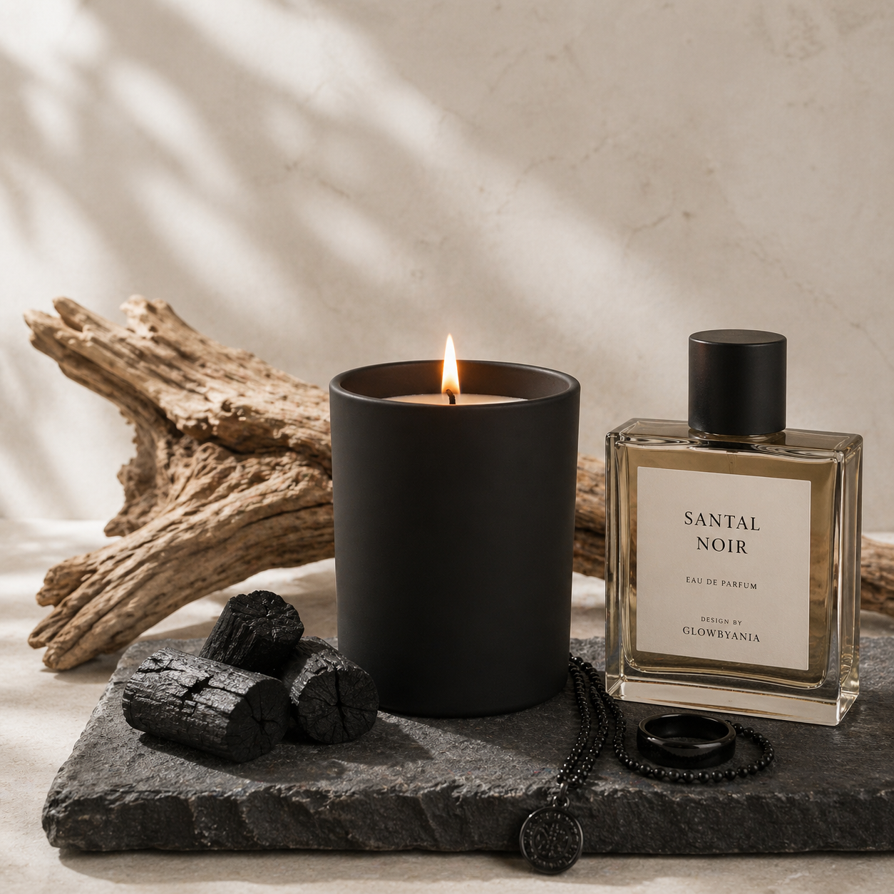 Black Matt Glass Candle 30cl