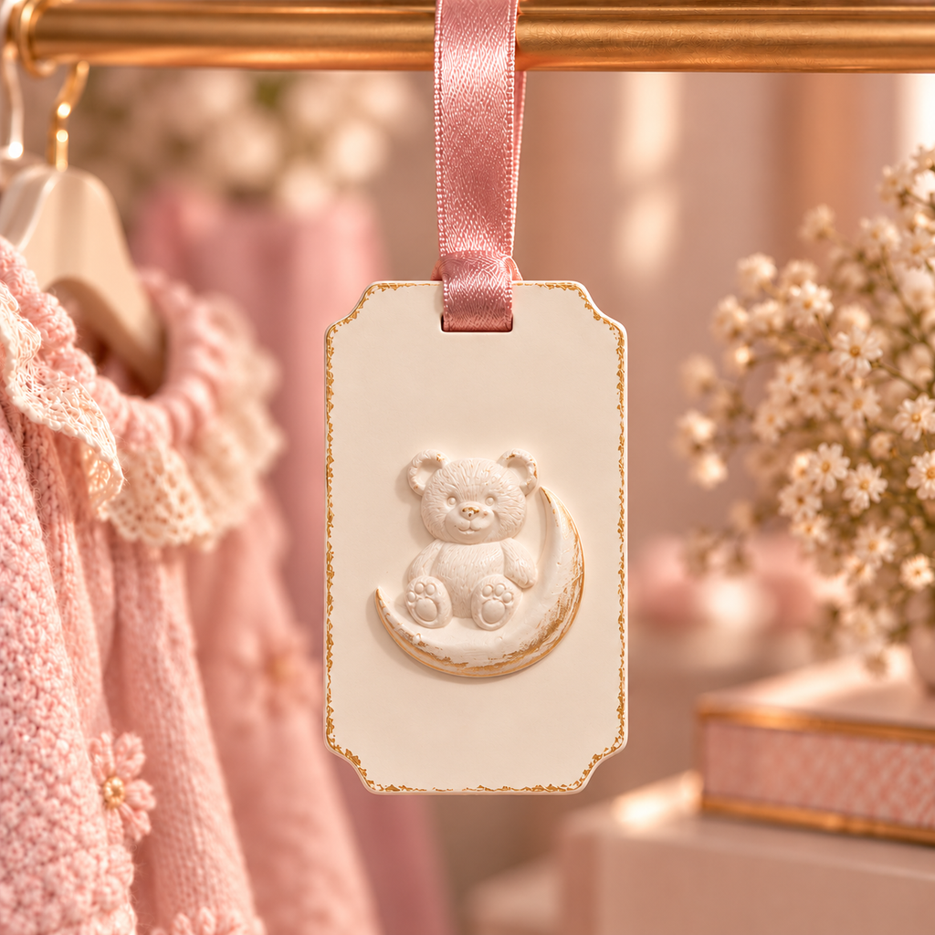 Teddy Bear on Moon Hanging Aroma Stone