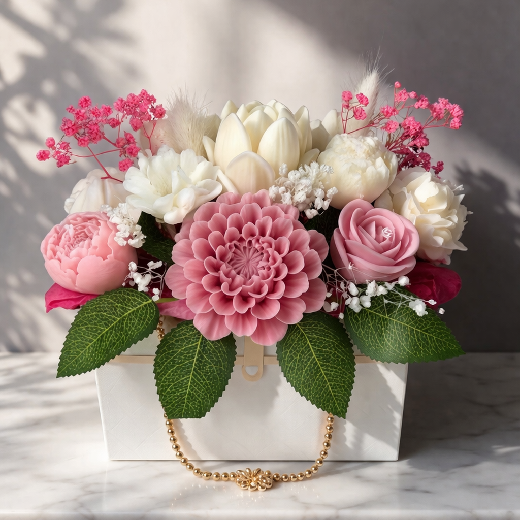 Handmade Soy Wax Flower Bouquet