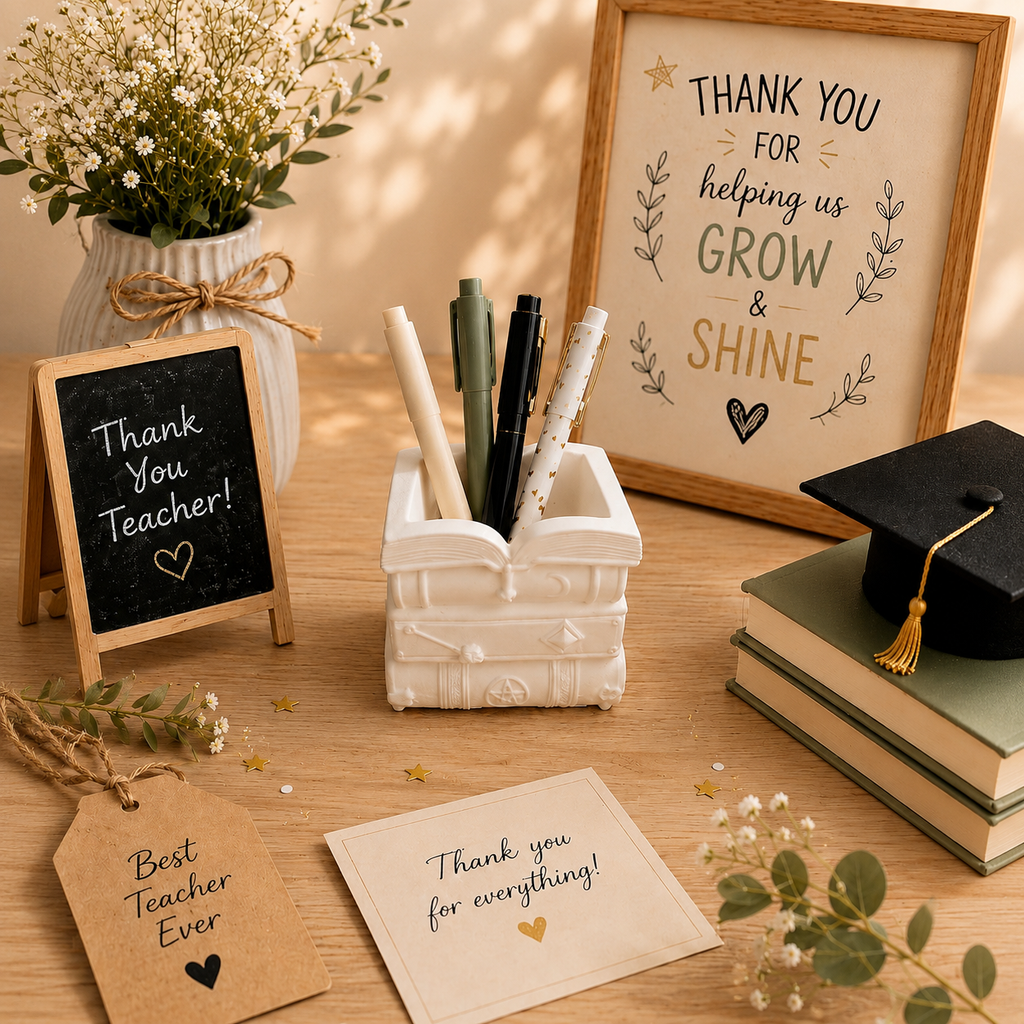 Teacher Pen Holder | Handmade Desk Organiser | End of Year Teacher Gift