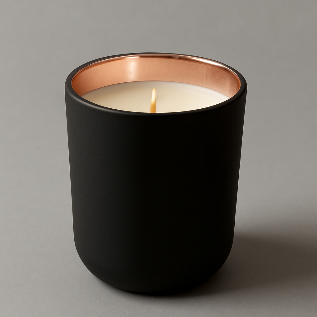 Luxury Glass Black & Gold Candle - 20cl