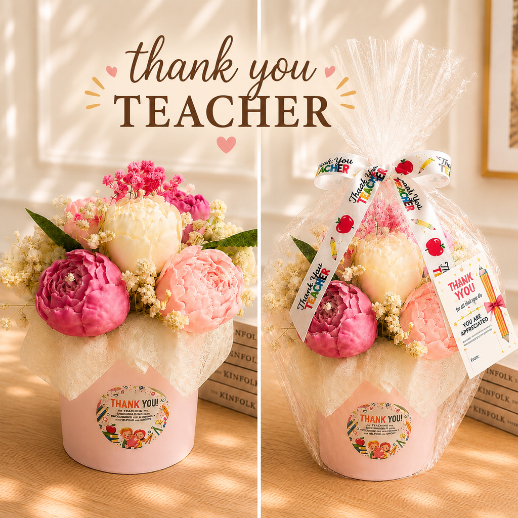 Teacher & Tutor Gift - pink vessel