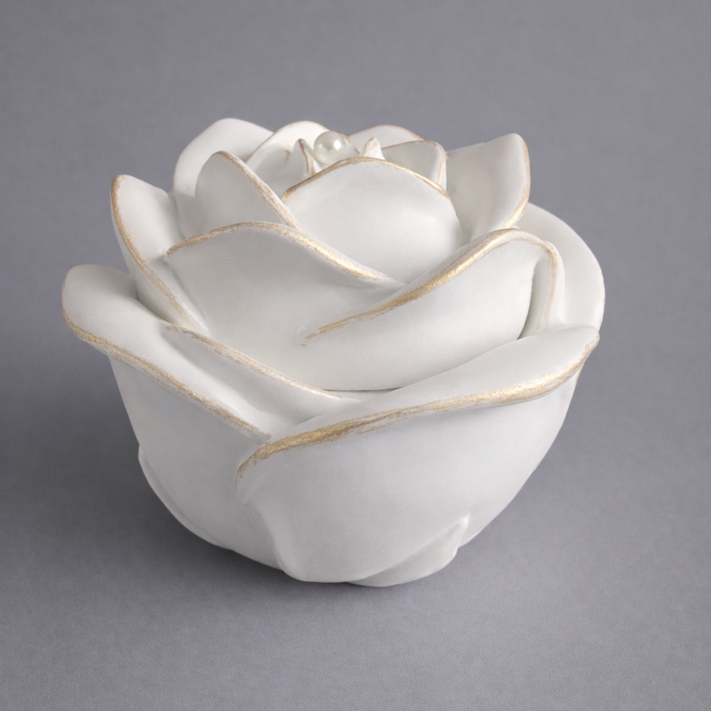 Rose Bloom Candle – Handcrafted Floral Sculpture