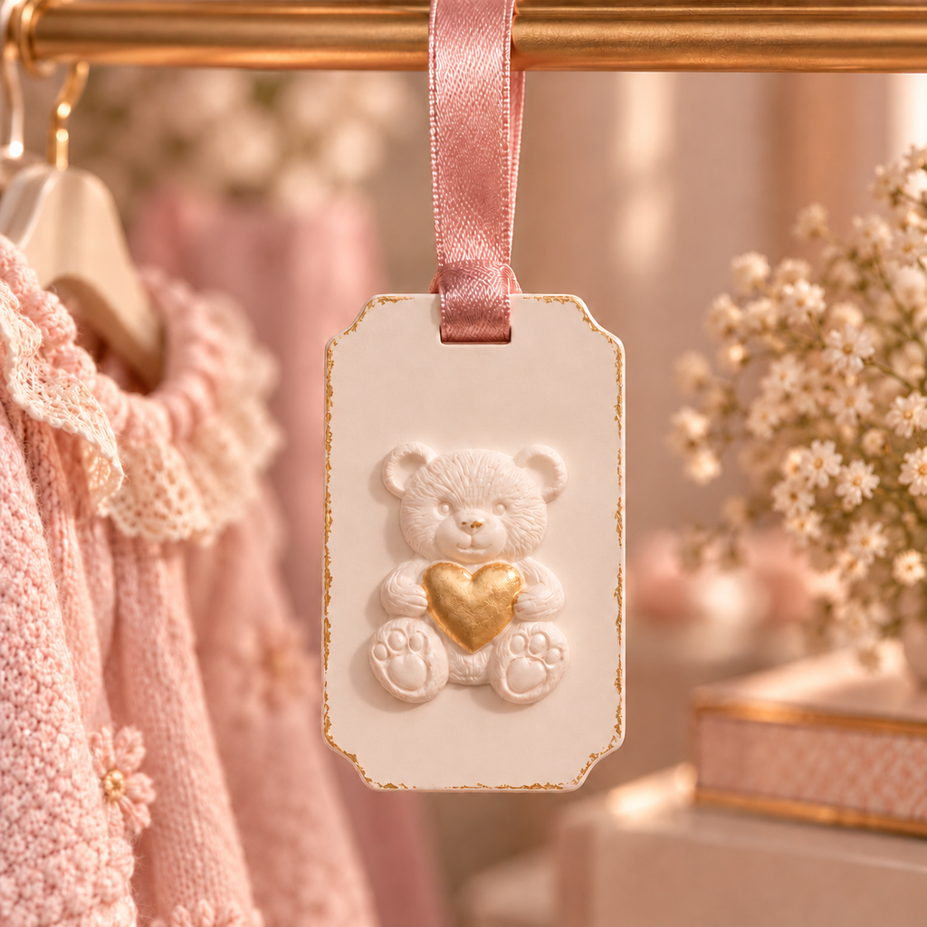 Teddy Bear with Heart Hanging Aroma Stone