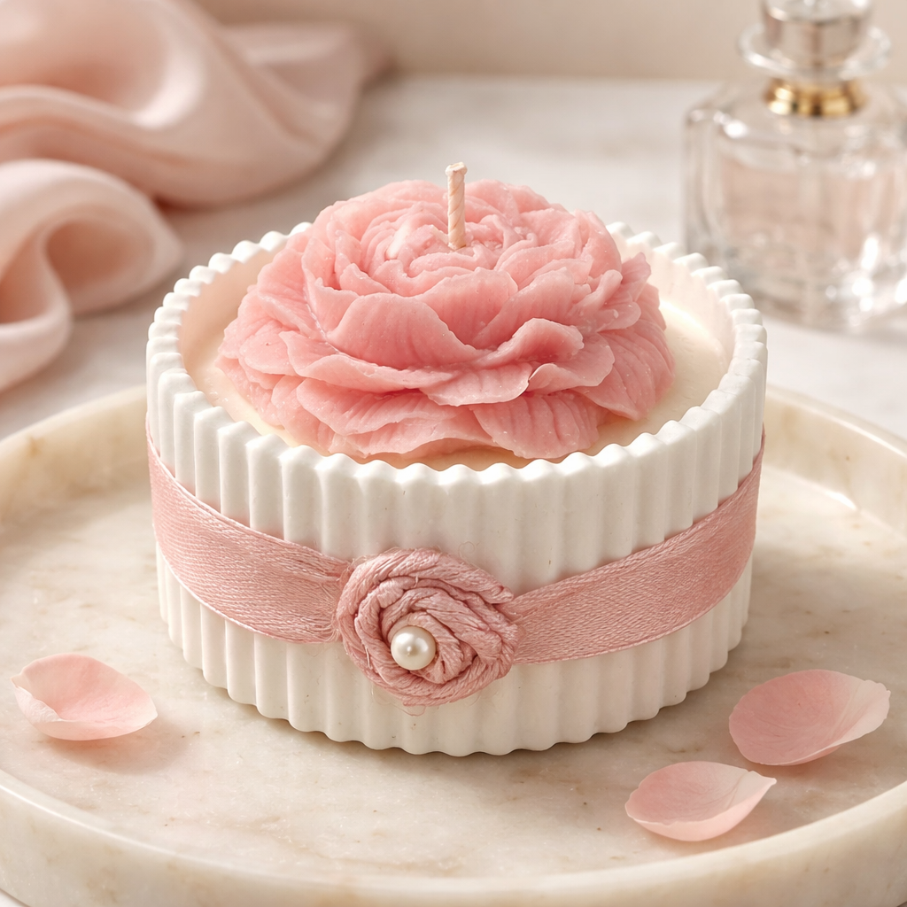 Blush Petal Candle – Glow by Ania