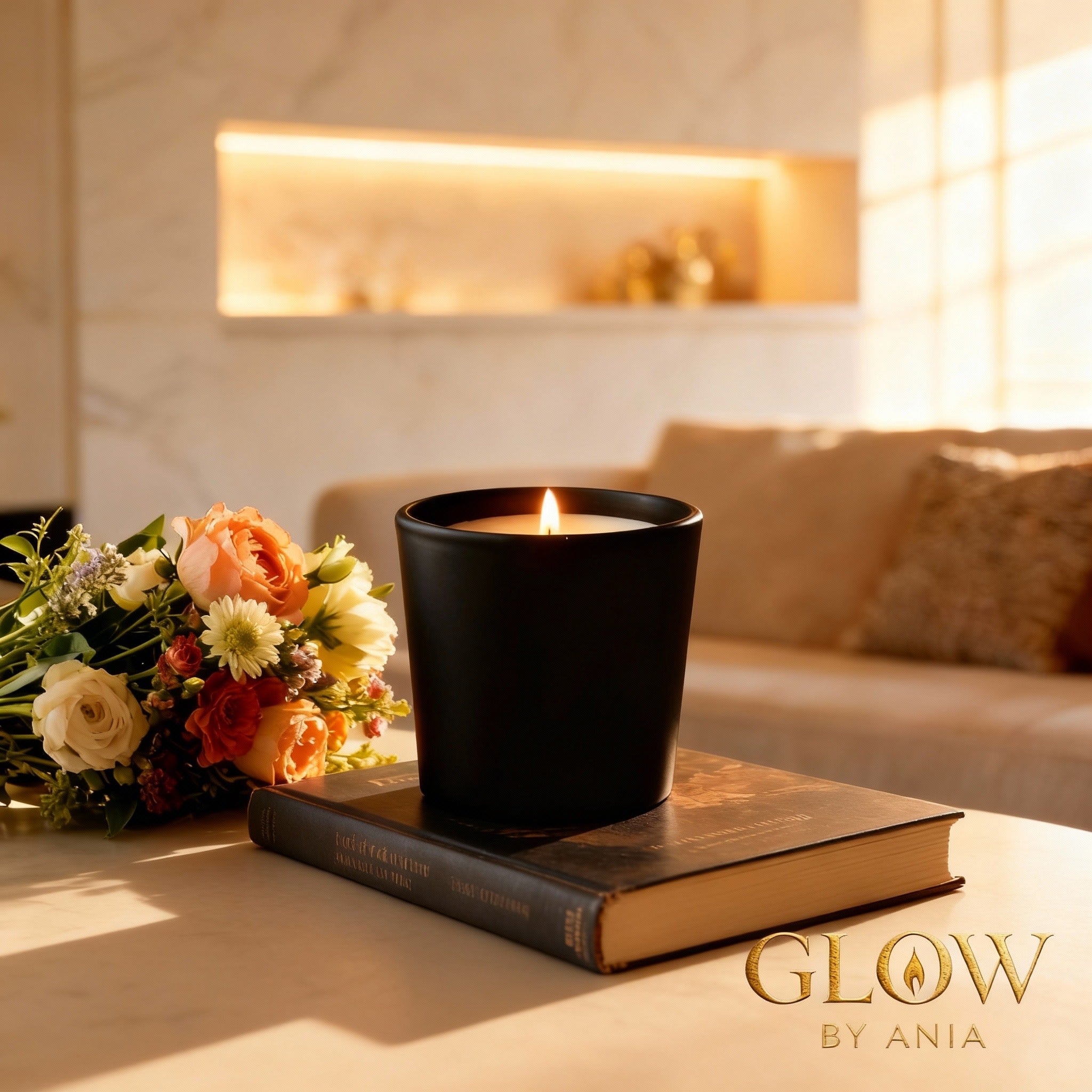 Black Matt Glass Candle 30cl