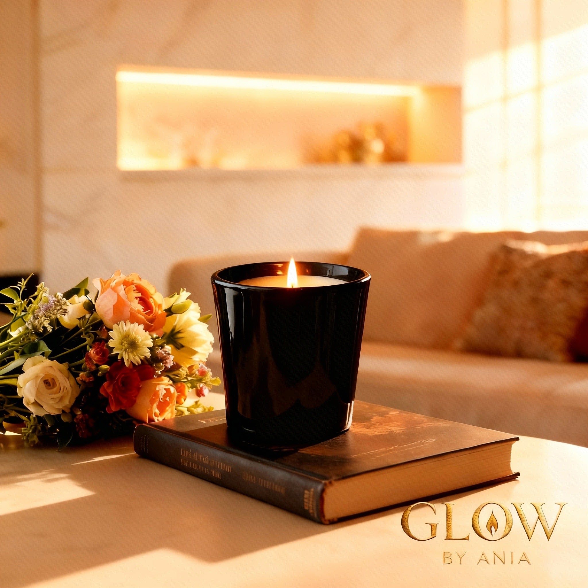 Black Gloss Glass Candle 30cl