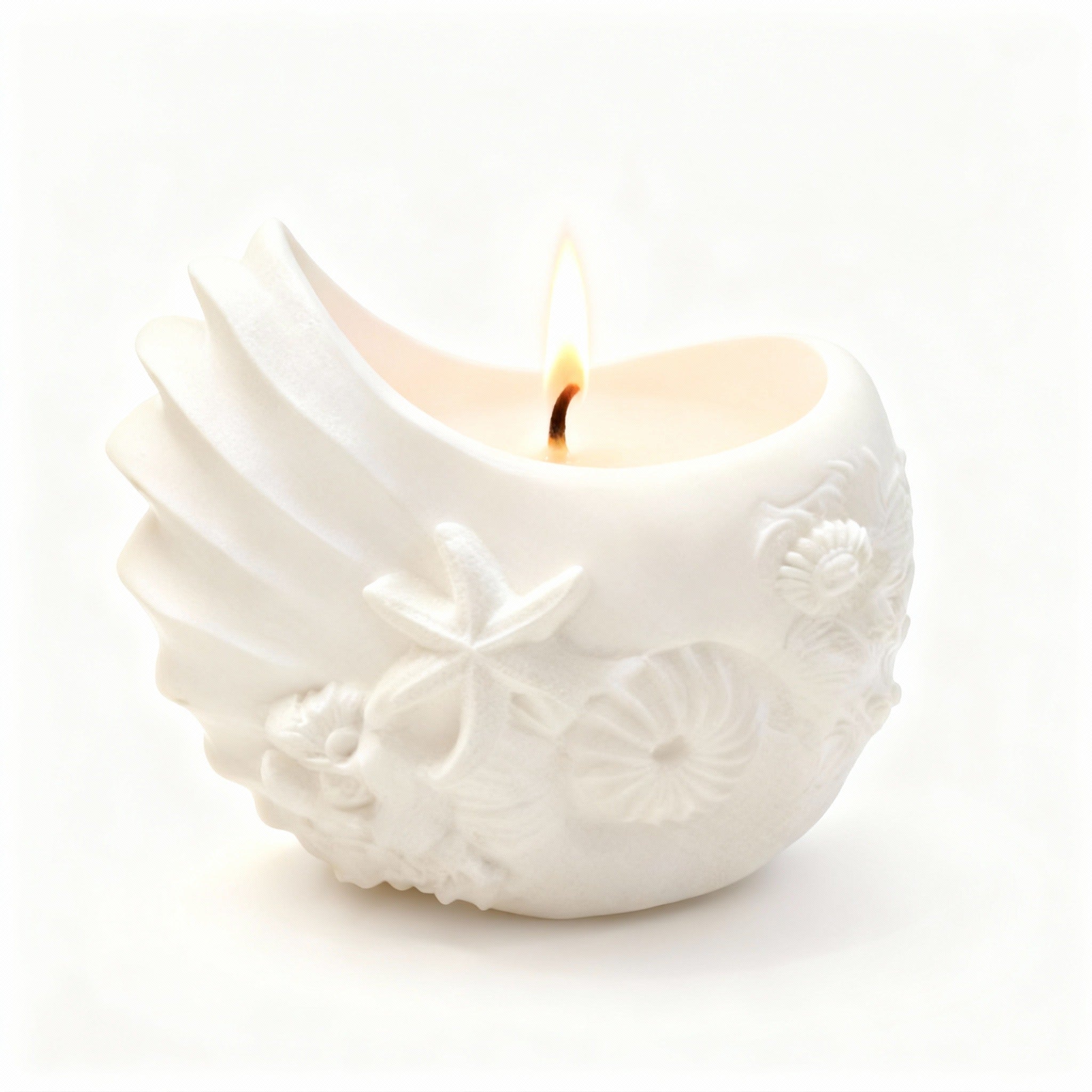 Handmade Sea Shell Candle – Luxury Ceramic Style