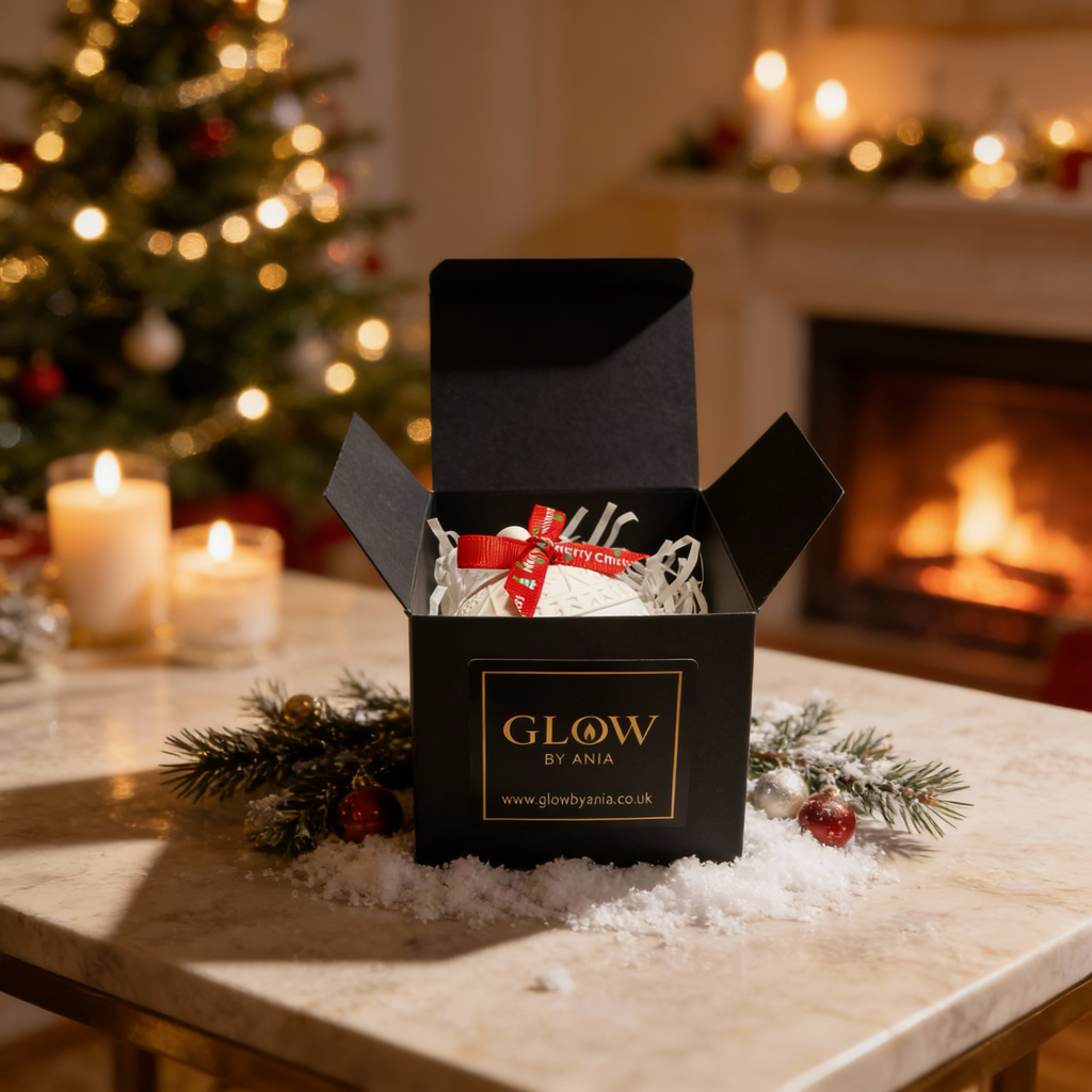 Christmas Bauble Candle – White Ceramic