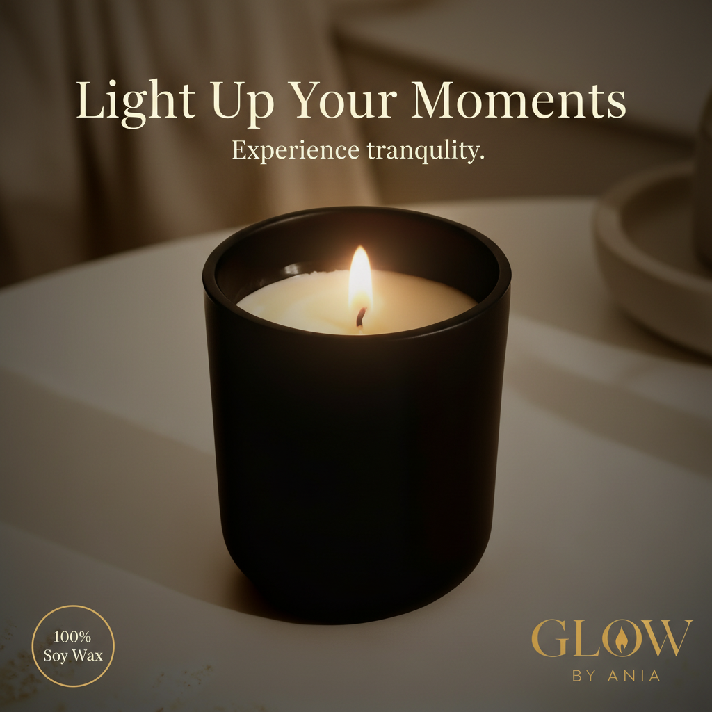 Glass Matte Black Candle – 20cl