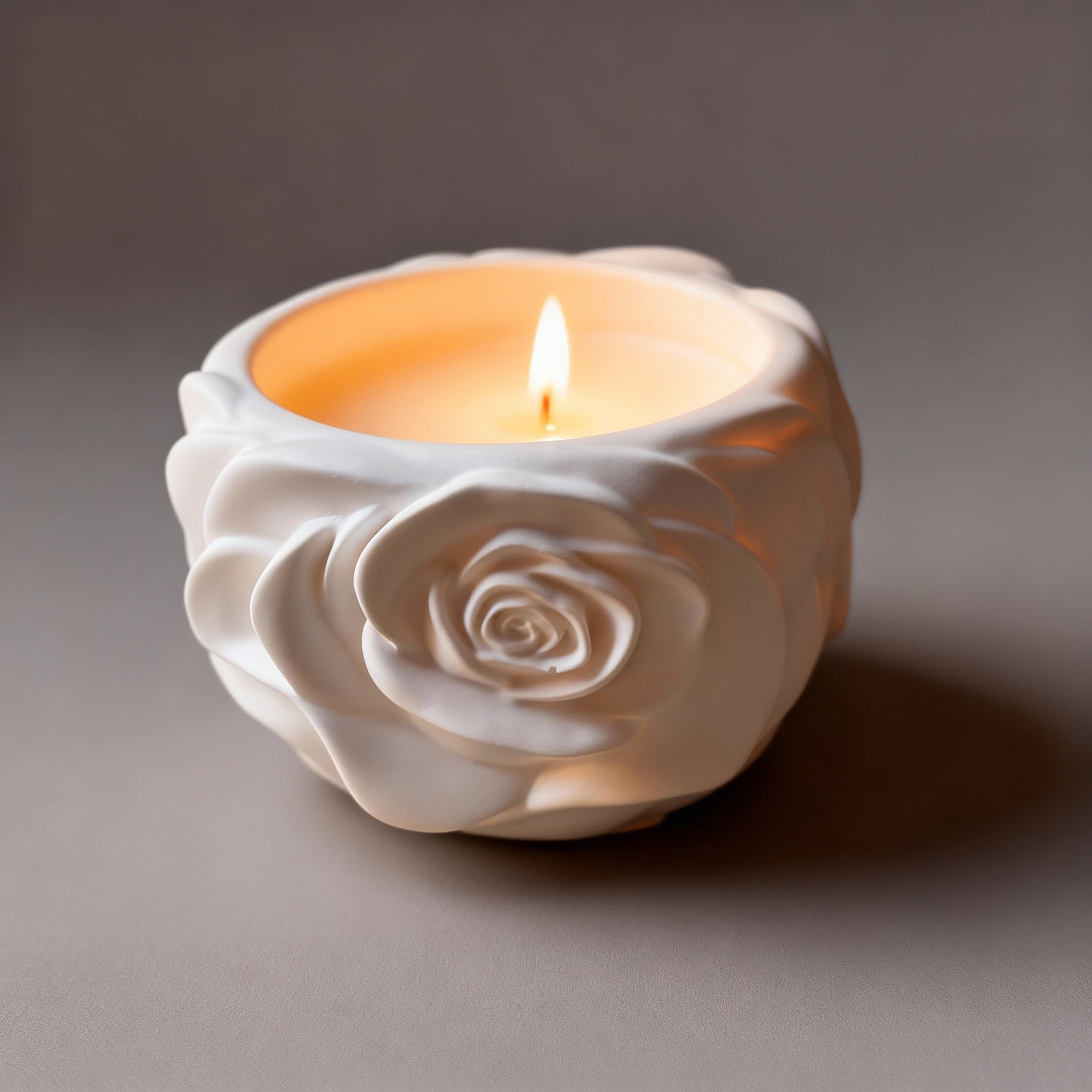 Sculpture Rose Eco-ceramic Candle