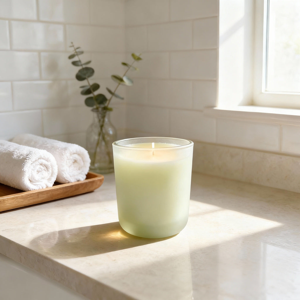 Green Frosted Glass Candle – 20cl