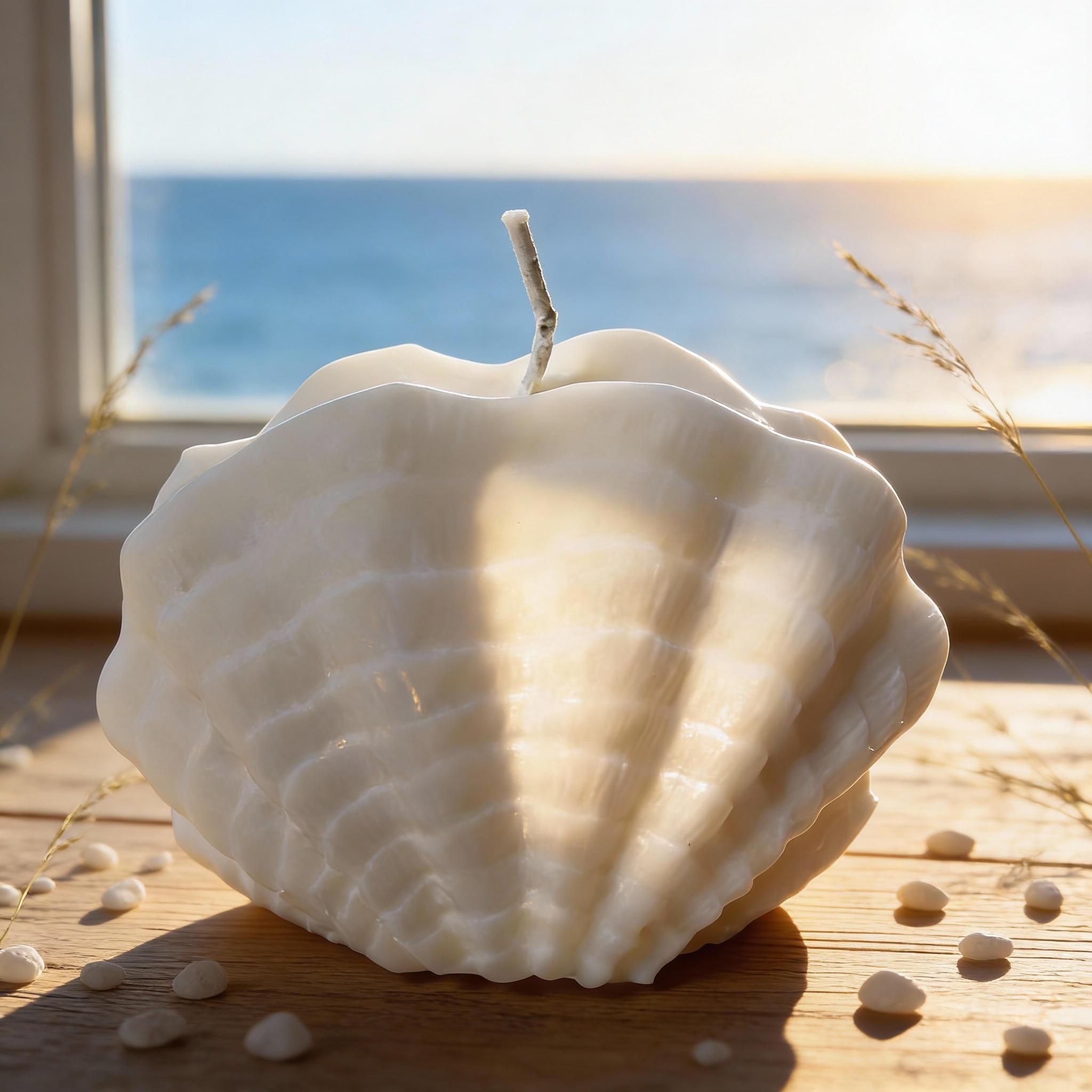Sculpted Shell Wax Candle