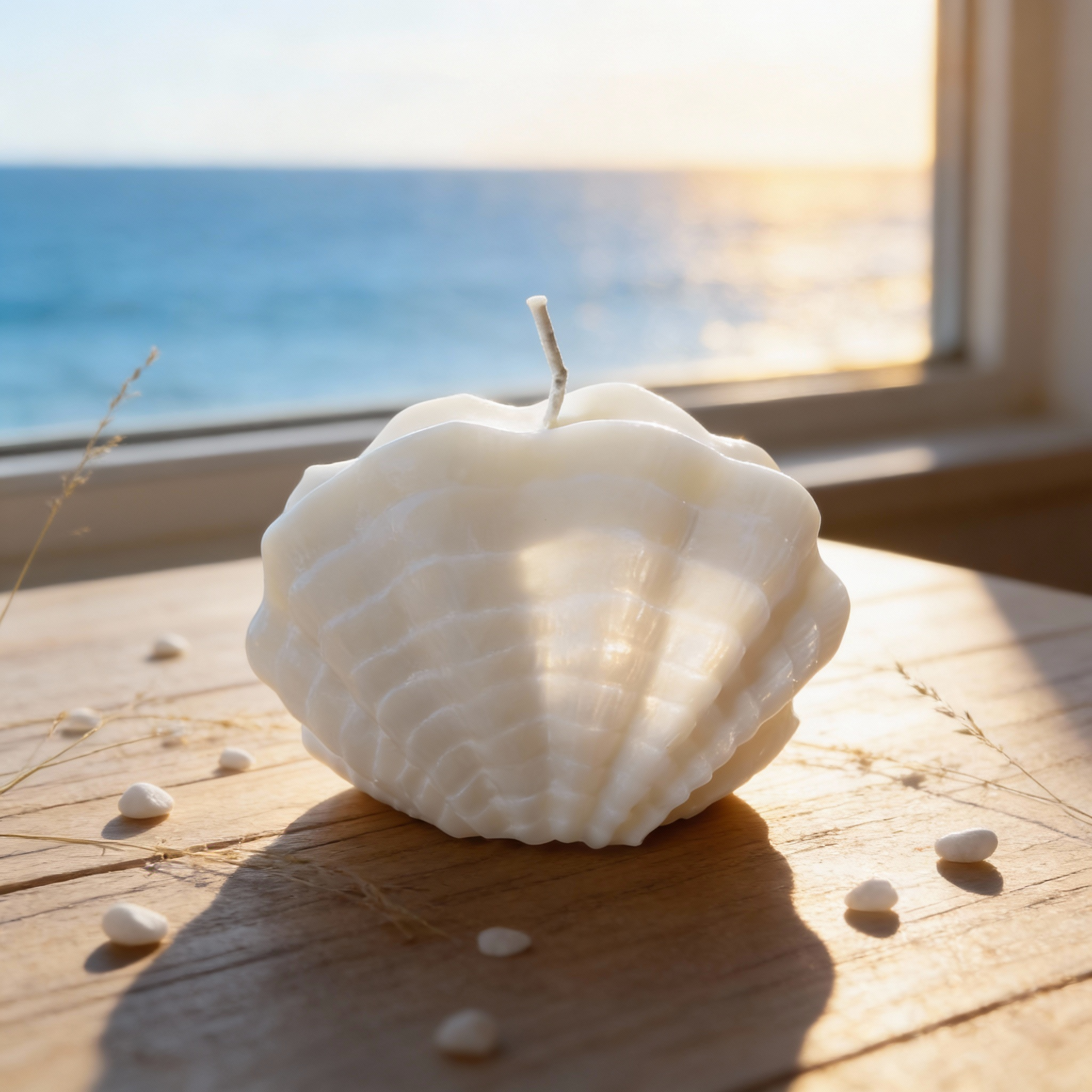 Sculpted Shell Wax Candle