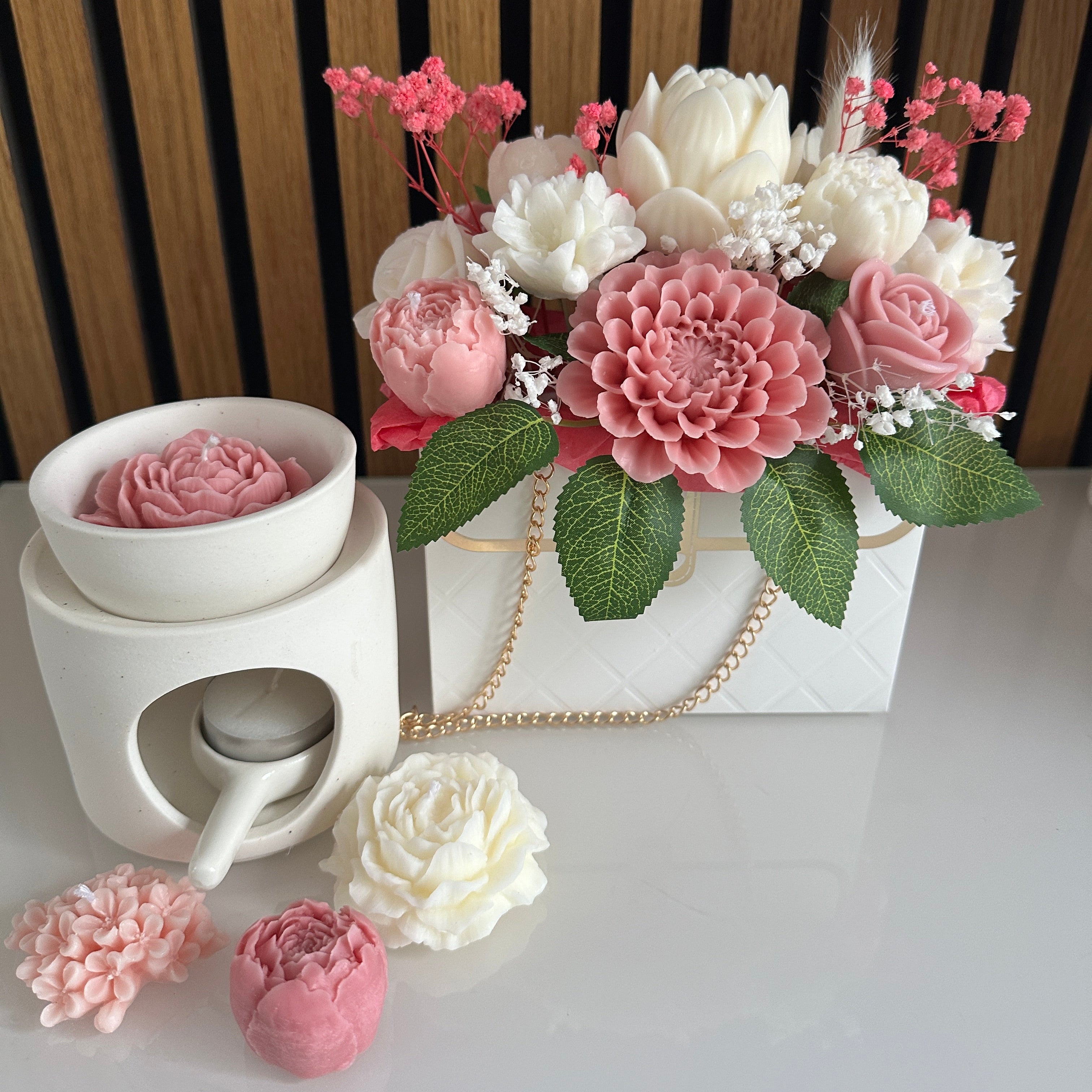Handmade Soy Wax Flower Bouquet