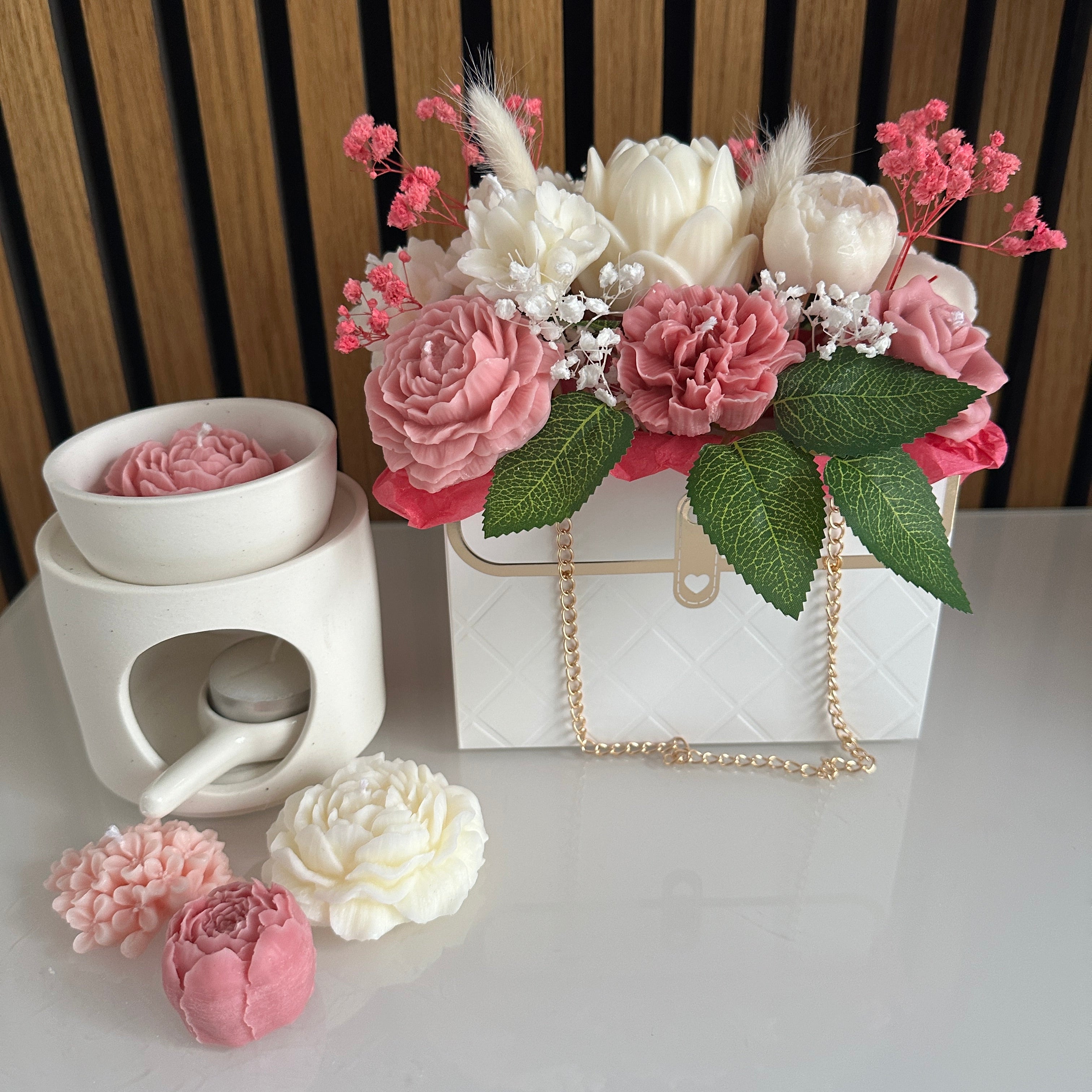 Handmade Soy Wax Flower Bouquet