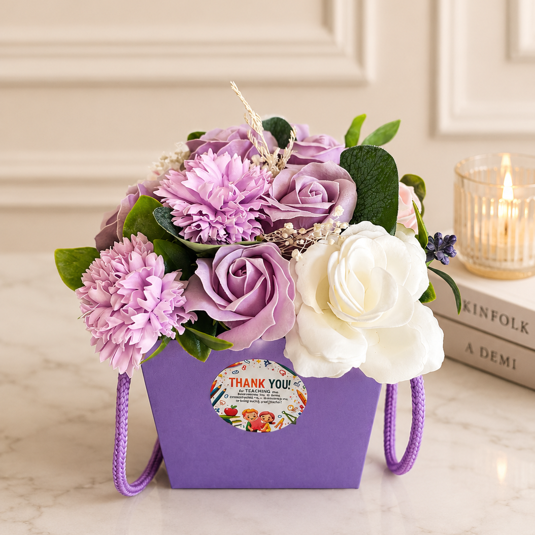 Soap Flower Gift Box – Lilac Bloom